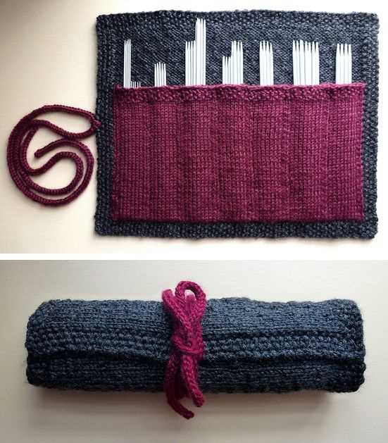 Free pattern for knitting needle case