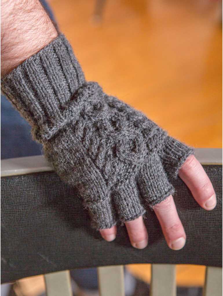 Knitting pattern for mens fingerless mittens