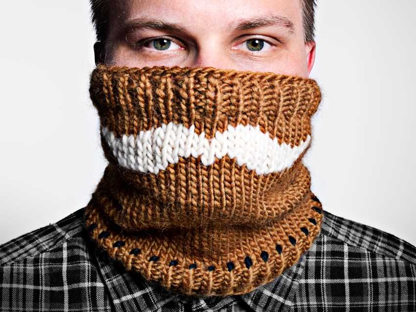 Face warmer knitting pattern