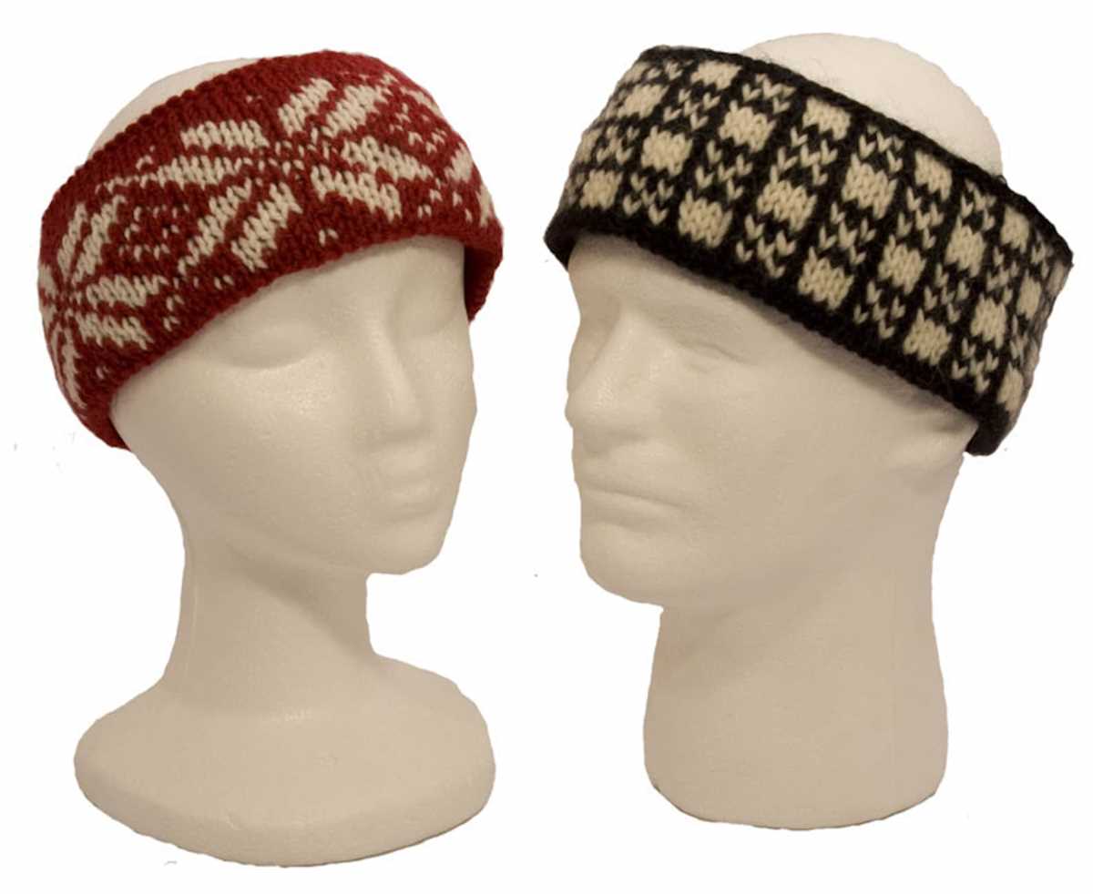 Fair isle headband knitting pattern
