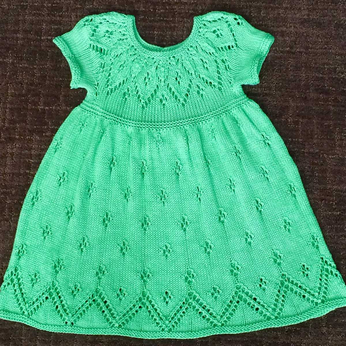 Fairy leaves dress knitting pattern