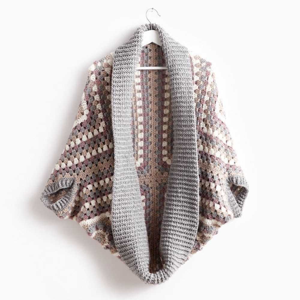 Knit rectangle shrug pattern