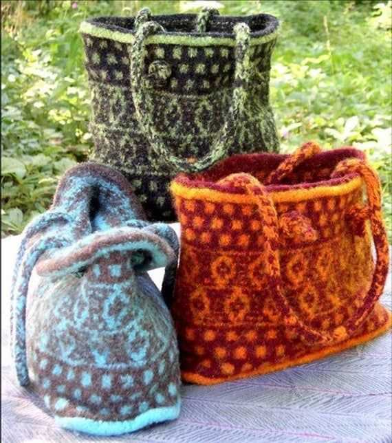 Felted tote knitting pattern