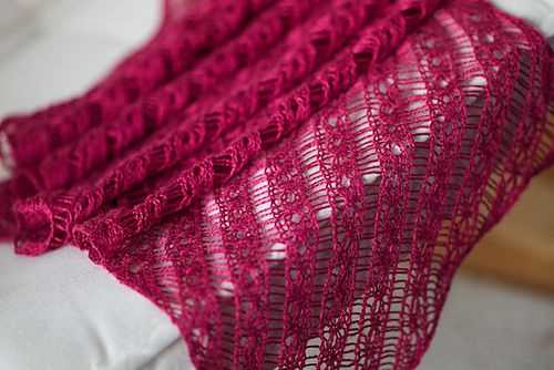 Fern lace scarf knitting pattern