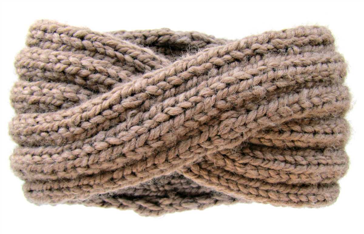 Knitted ear warmer pattern in the round