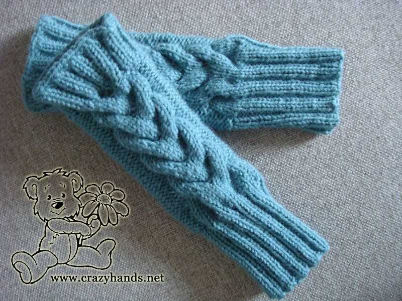 Fingerless mittens knitting pattern circular needles