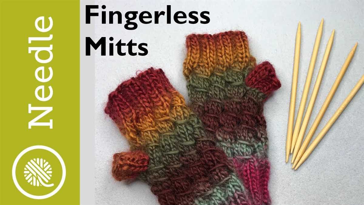 Fingerless mittens knitting pattern circular needles