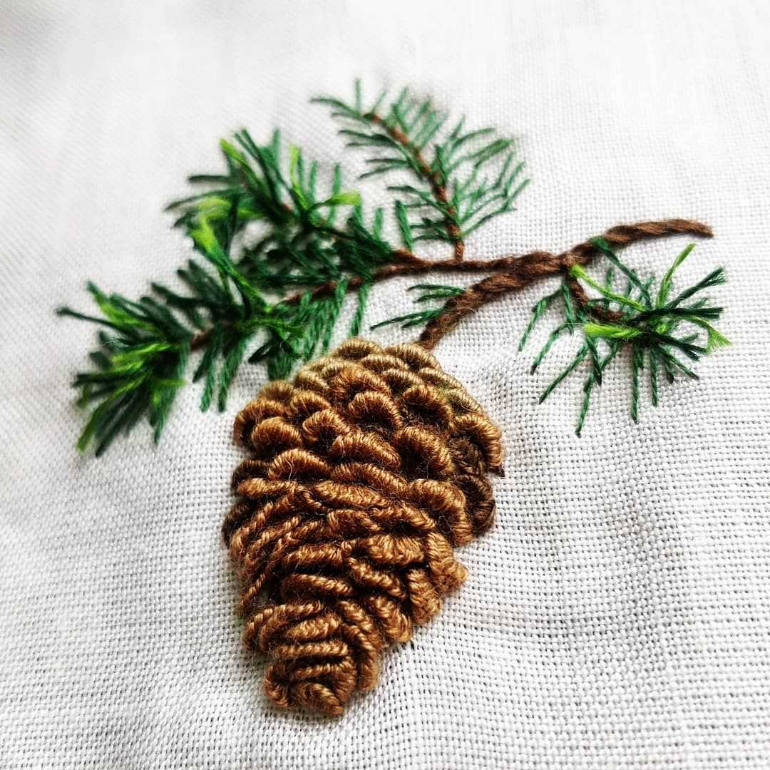 Fir cone knitting pattern