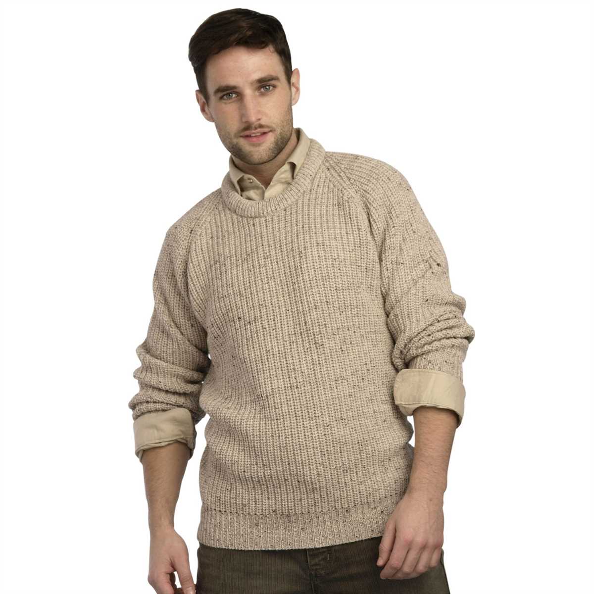 Fisherman rib knit sweater pattern