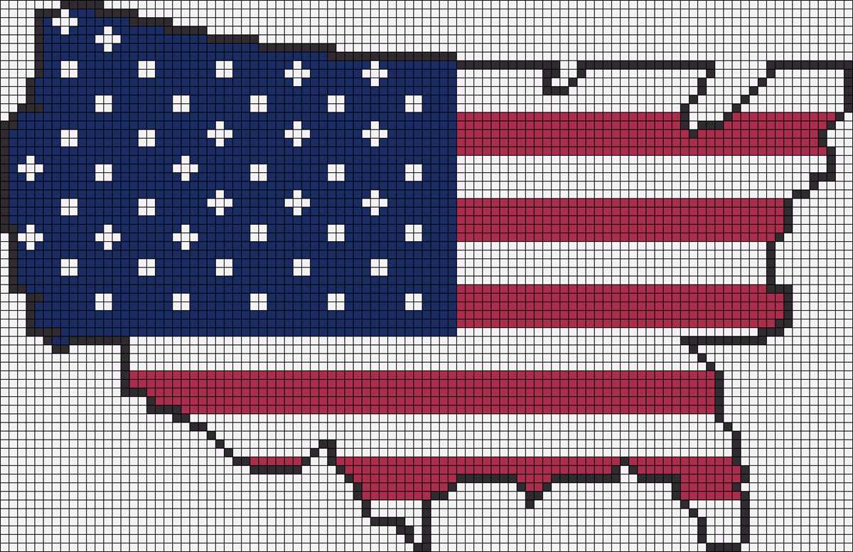 Flag stitch knitting pattern