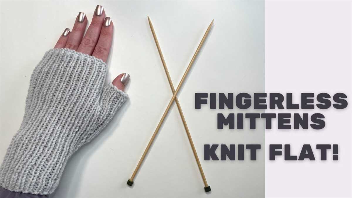 Flat knit fingerless glove pattern