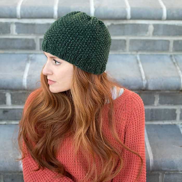 Flat beanie knitting pattern