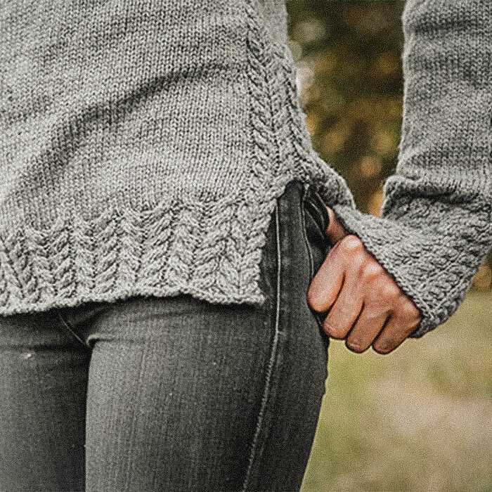 Flat knit sweater pattern