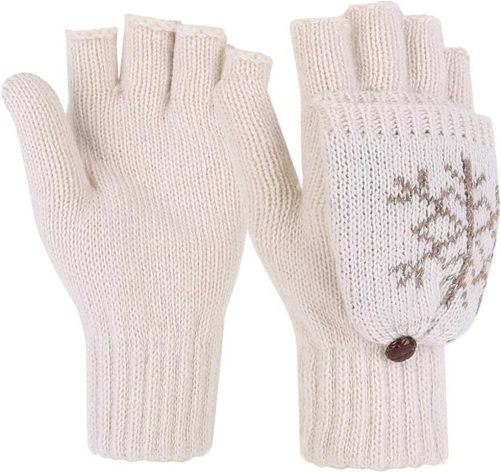Flip top fingerless gloves knitting pattern