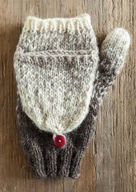 Flip top gloves knitting pattern