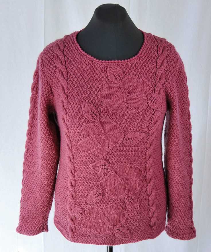 Flower sweater knitting pattern