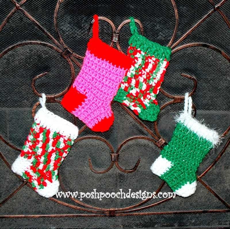 Knitting pattern mini christmas stocking
