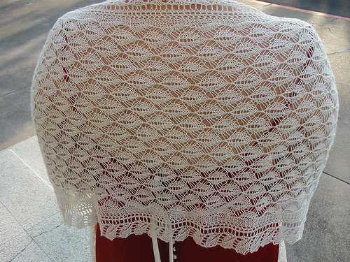 Knitted rectangular shawl patterns