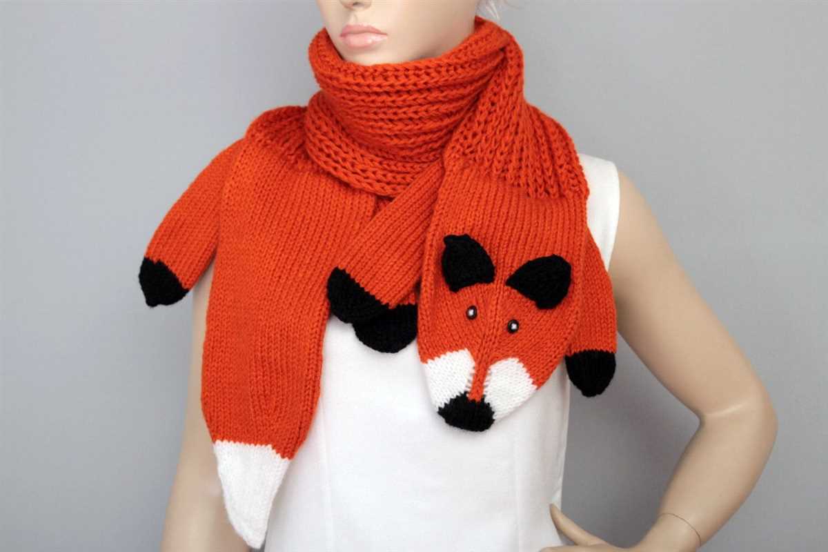 Fox scarf knitting pattern free
