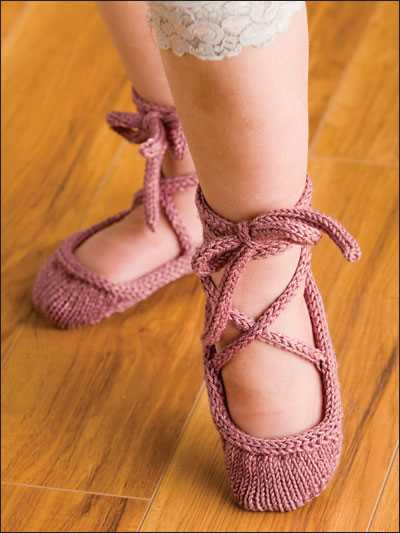 Knitted ballet slippers pattern