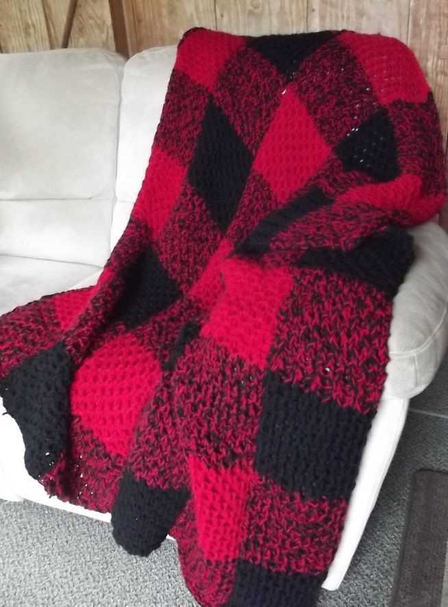 Buffalo check knitting pattern