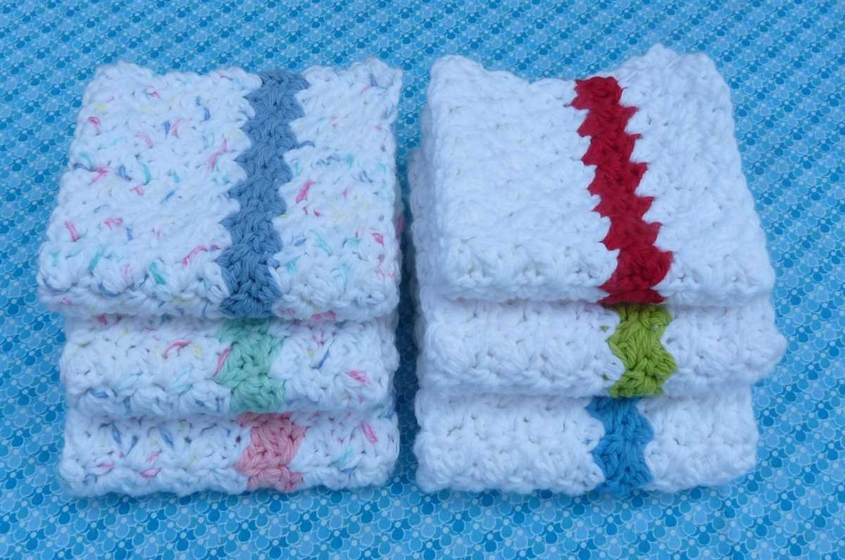 Striped dishcloth knit pattern