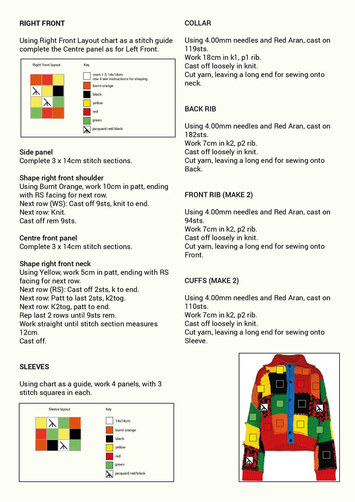 Harry styles knitted cardigan pattern