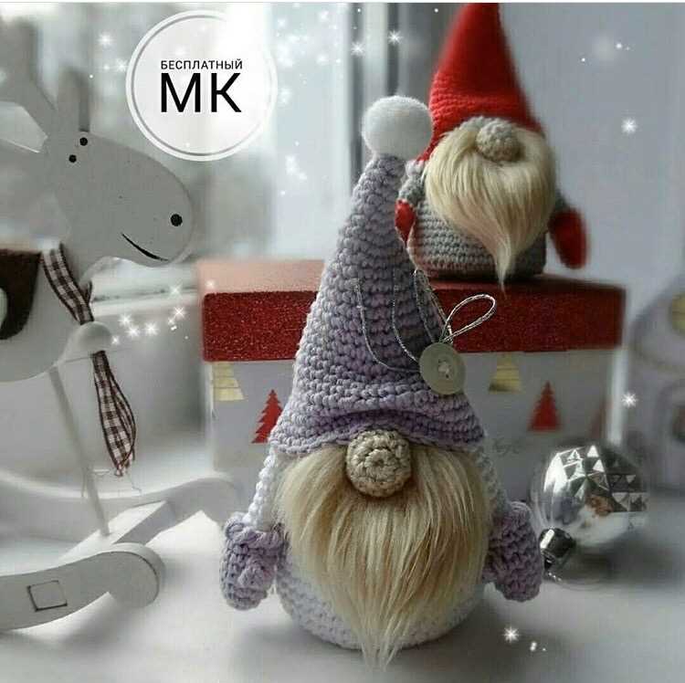 Knitted gnome ornament pattern
