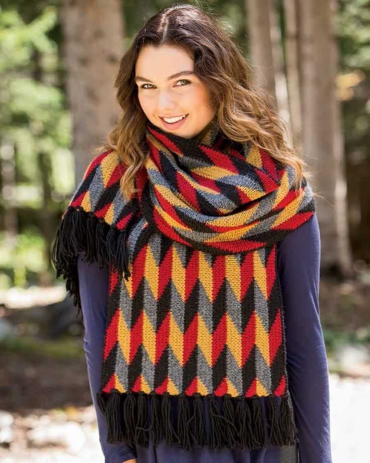 Free chevron scarf knitting pattern