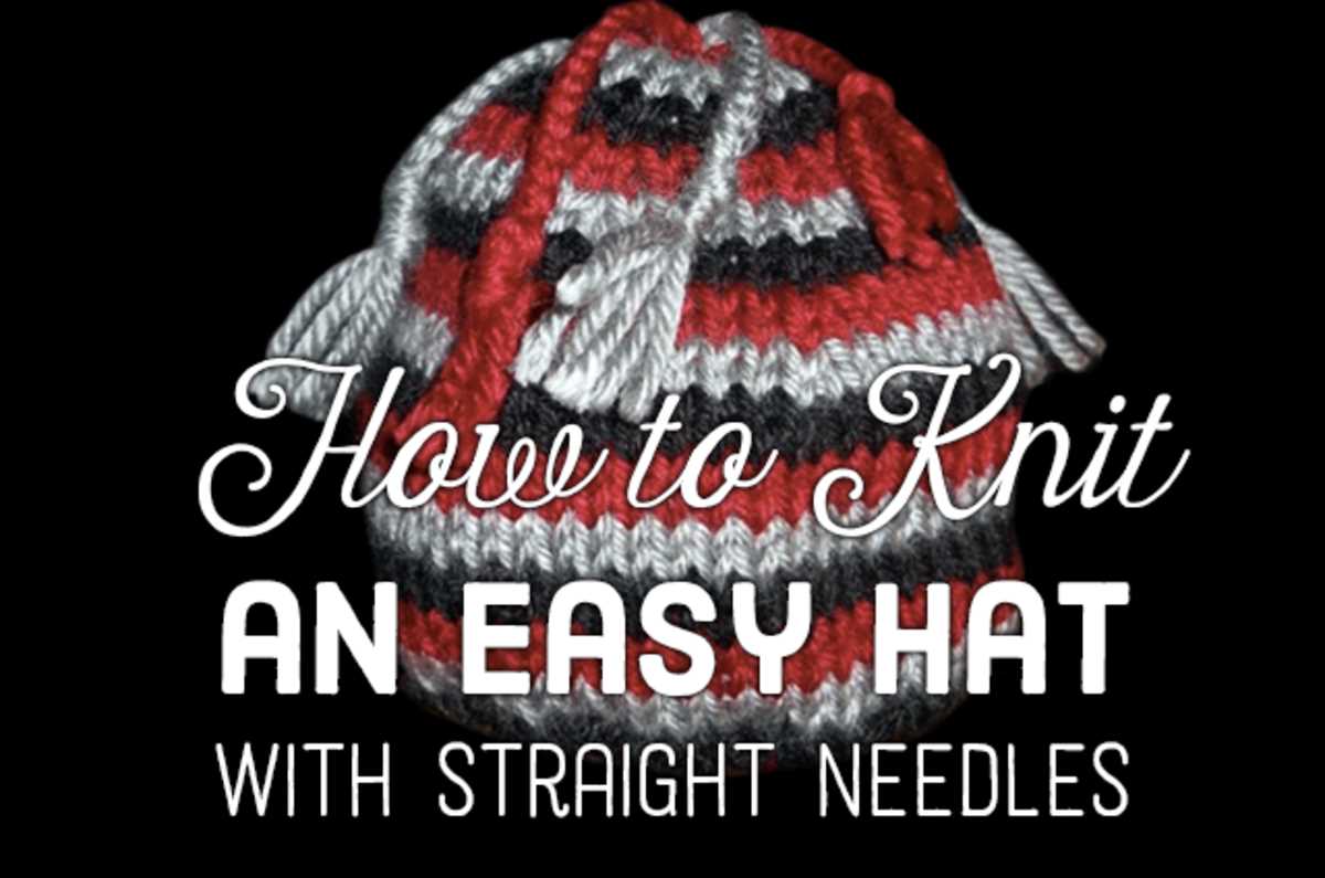Knitting a beanie with straight needles pattern