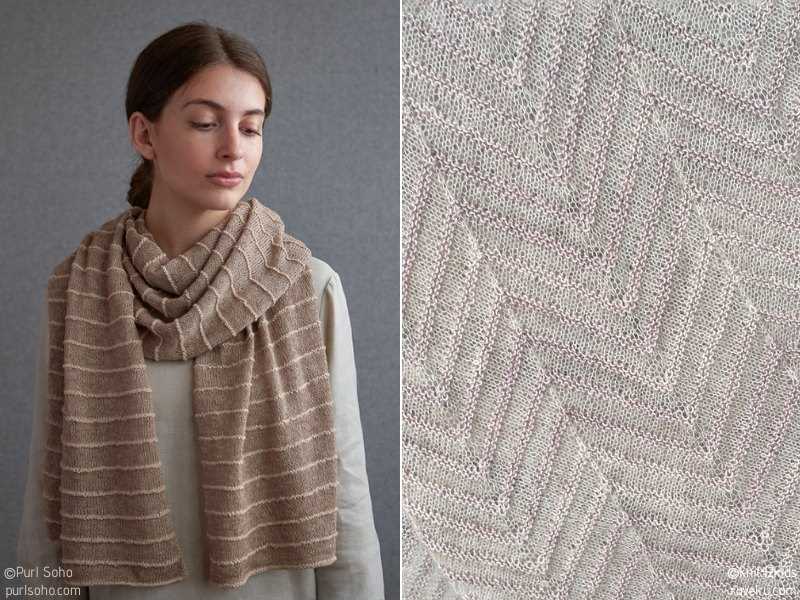 Knitted rectangular shawl patterns