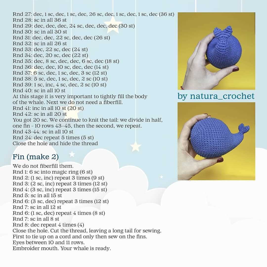Knit whale pattern free