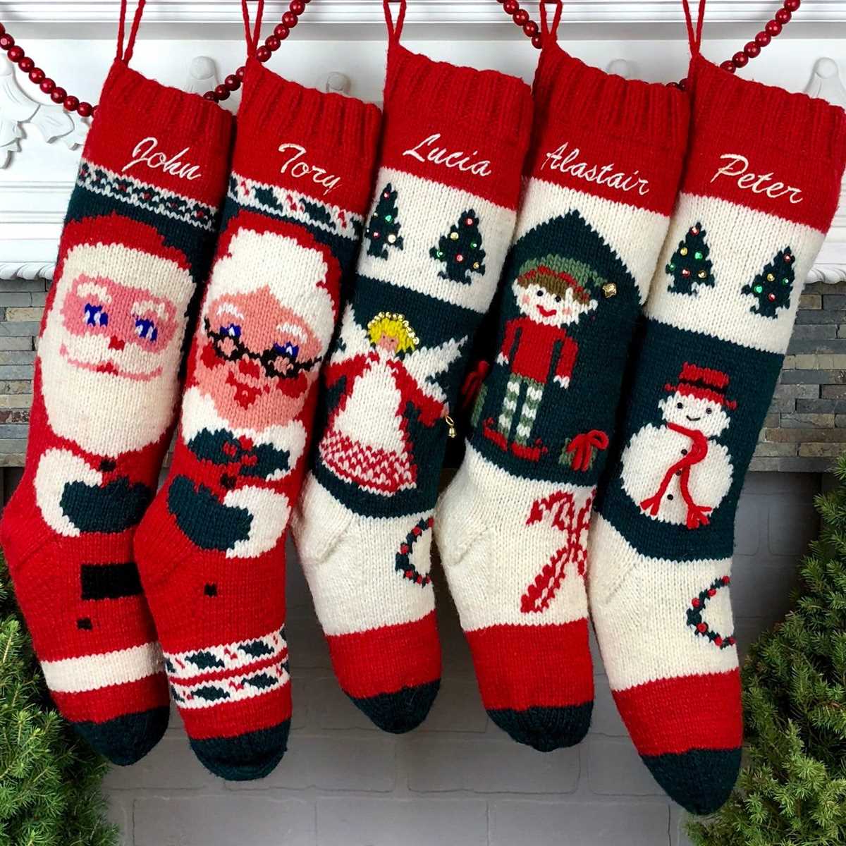 Knitted santa stocking pattern
