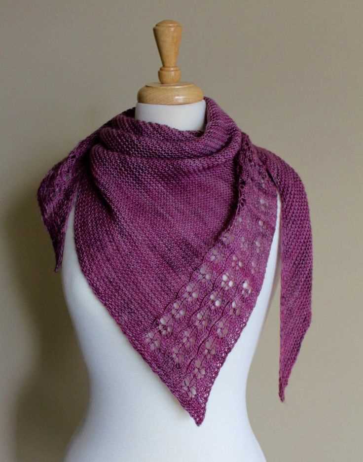 Asymmetrical shawl knitting pattern