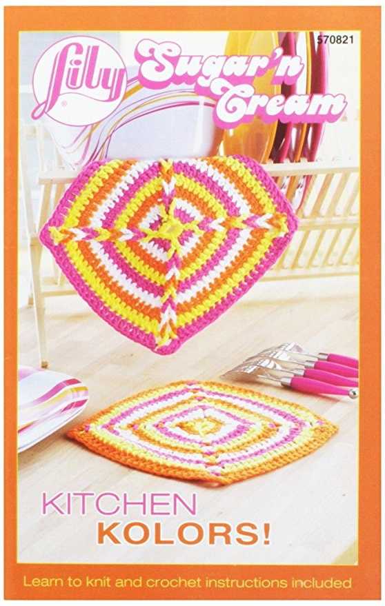 Lily sugar and cream dishcloth pattern knit
