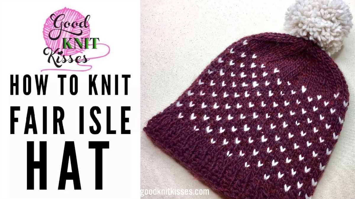 Mens fair isle hat knitting pattern