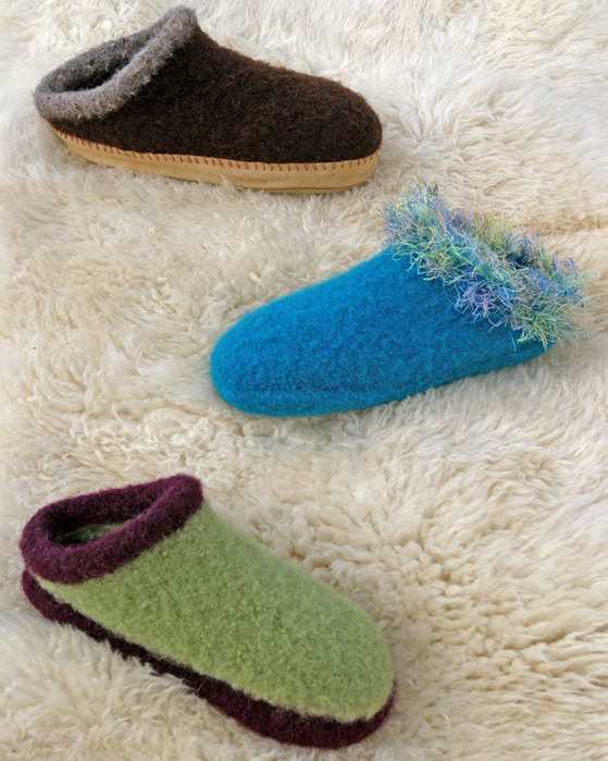 Free felted clogs knitting pattern