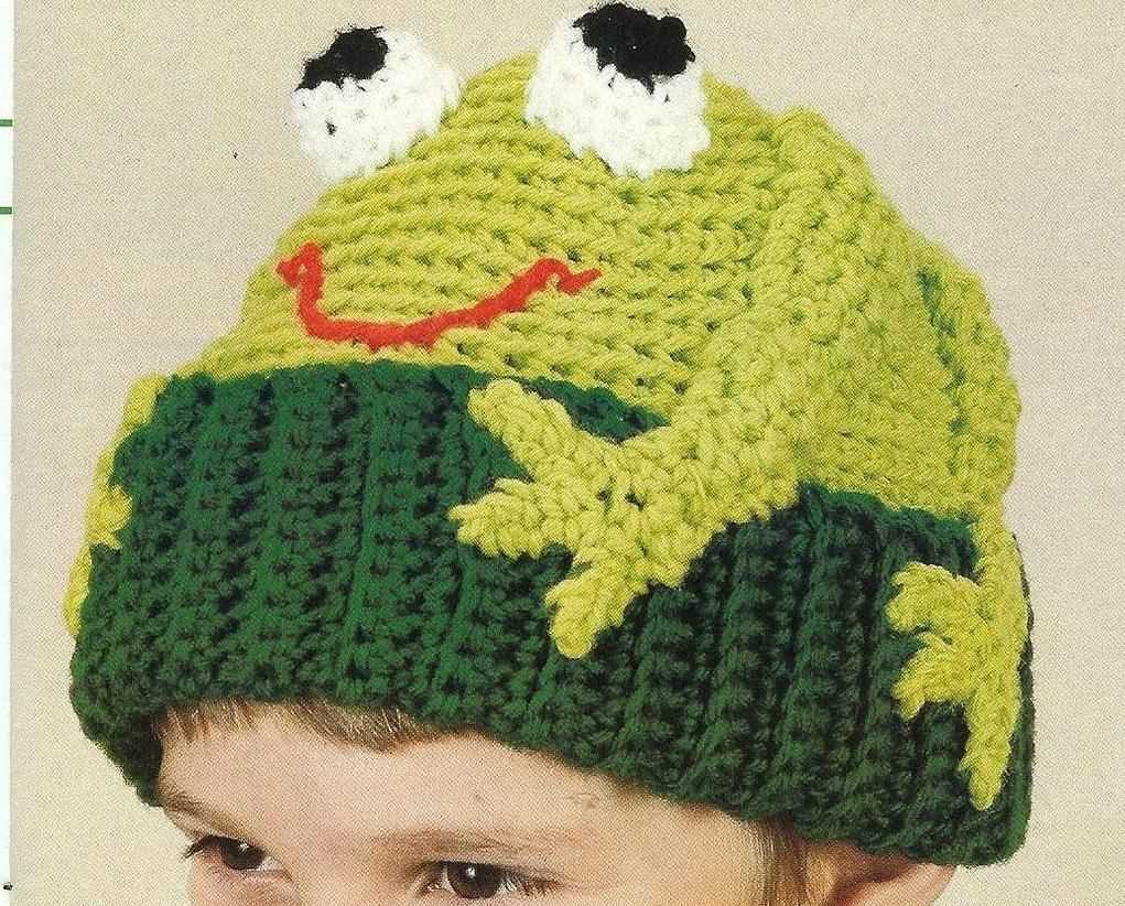 Free frog hat knitting pattern