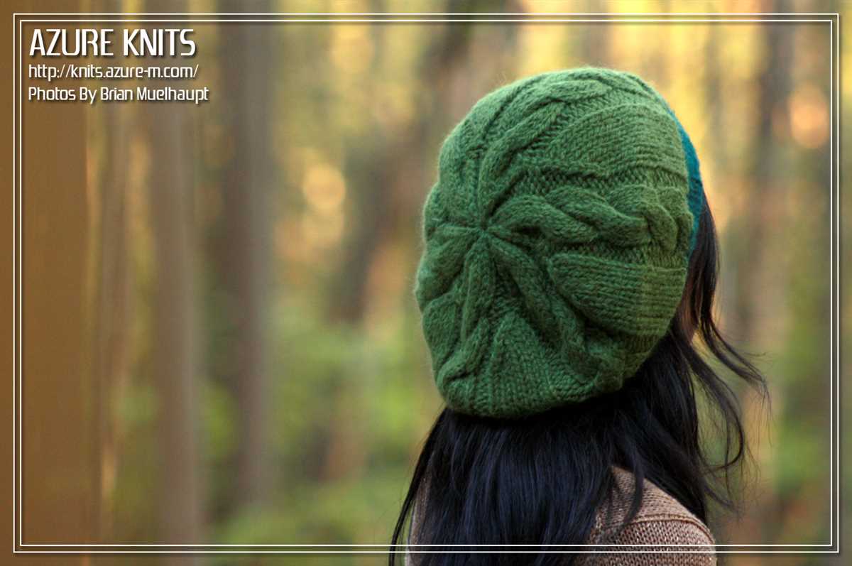 Cable hat knitting pattern
