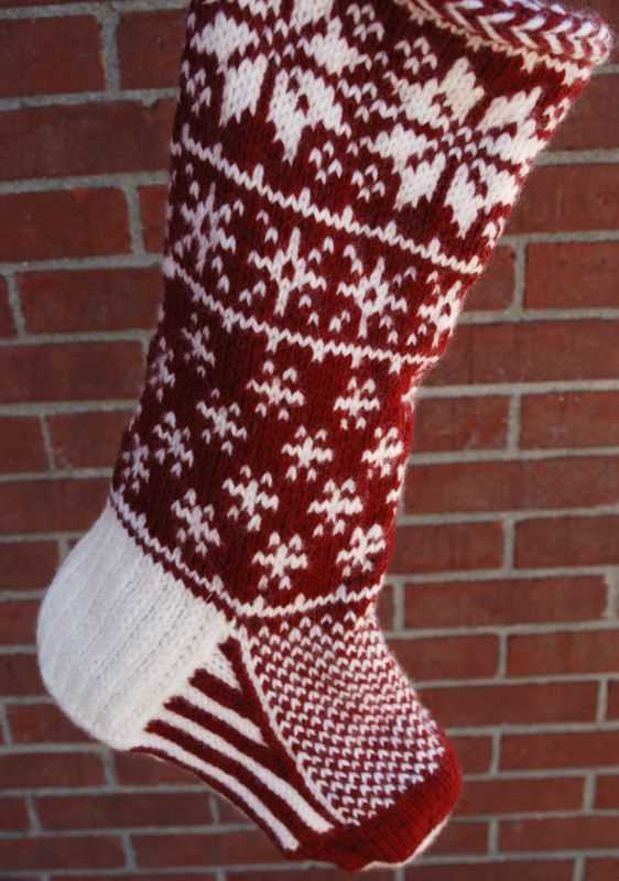 Knitted christmas stocking free pattern