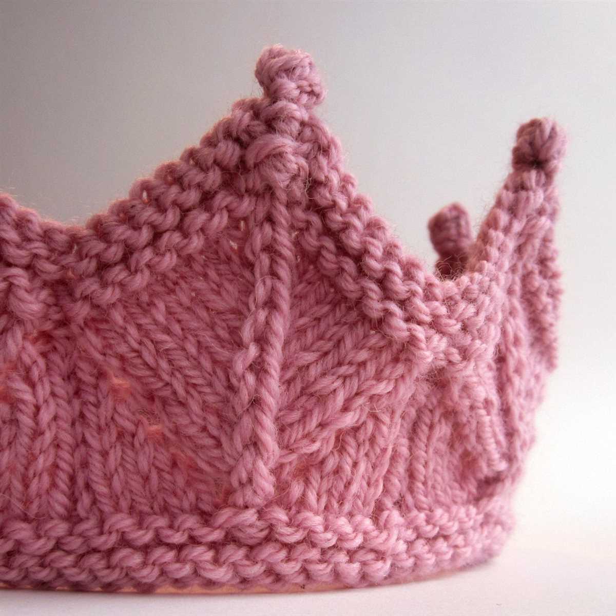 Knitted crown patterns free