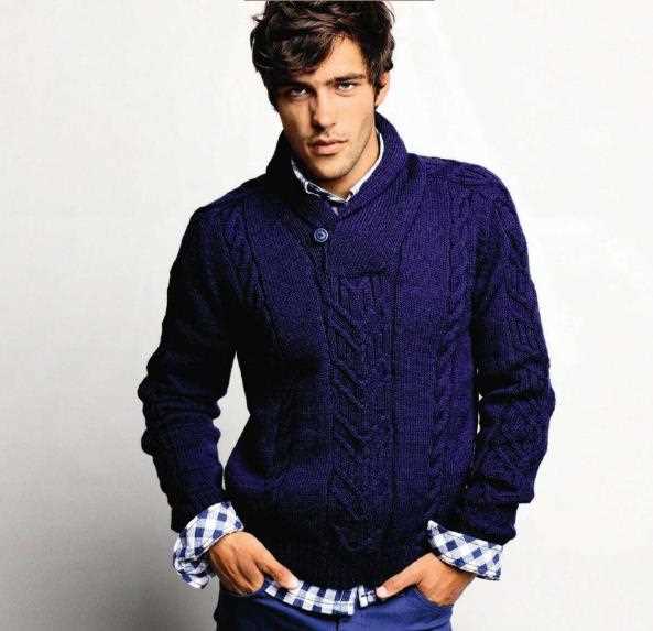 Mens sweater knitting pattern shawl collar