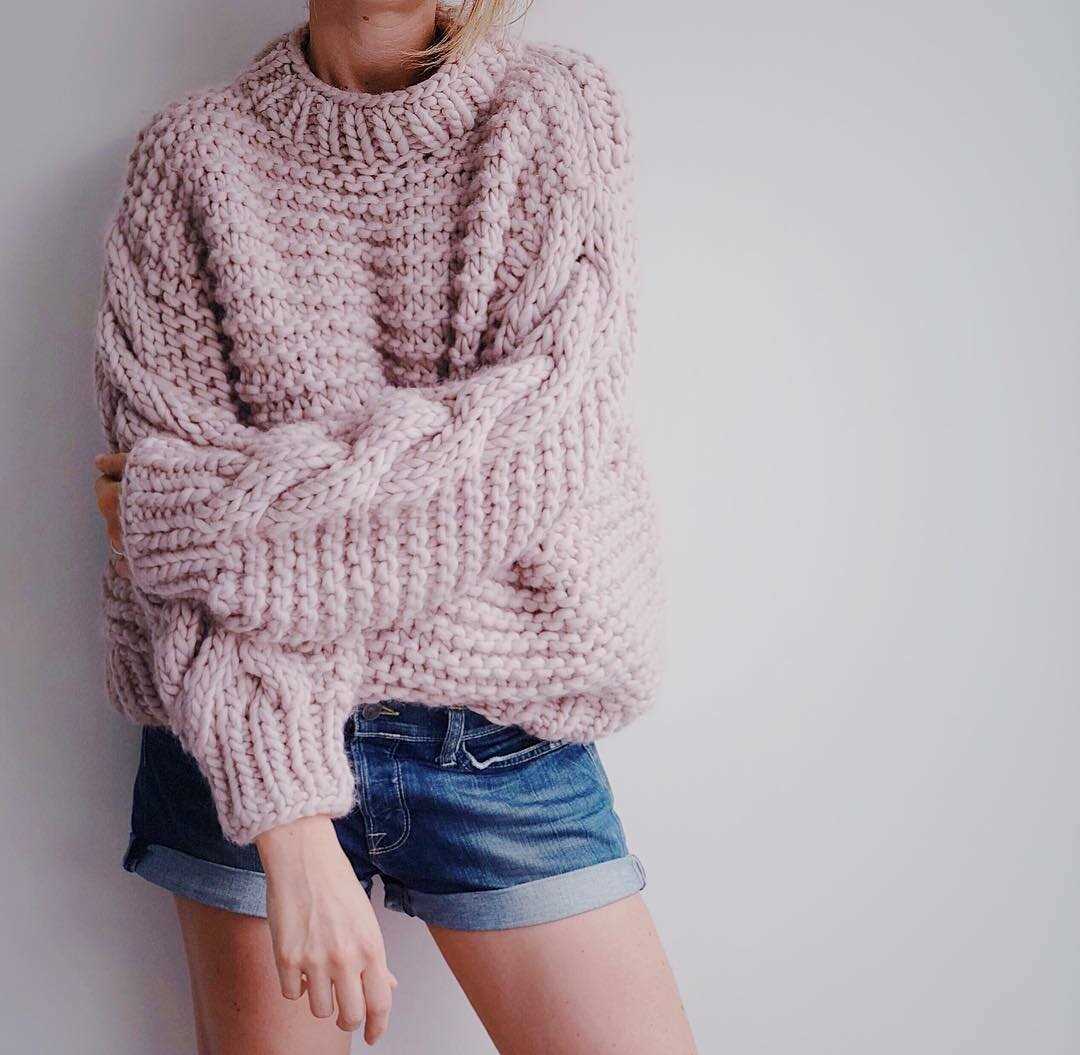 Oversized cable knit sweater pattern