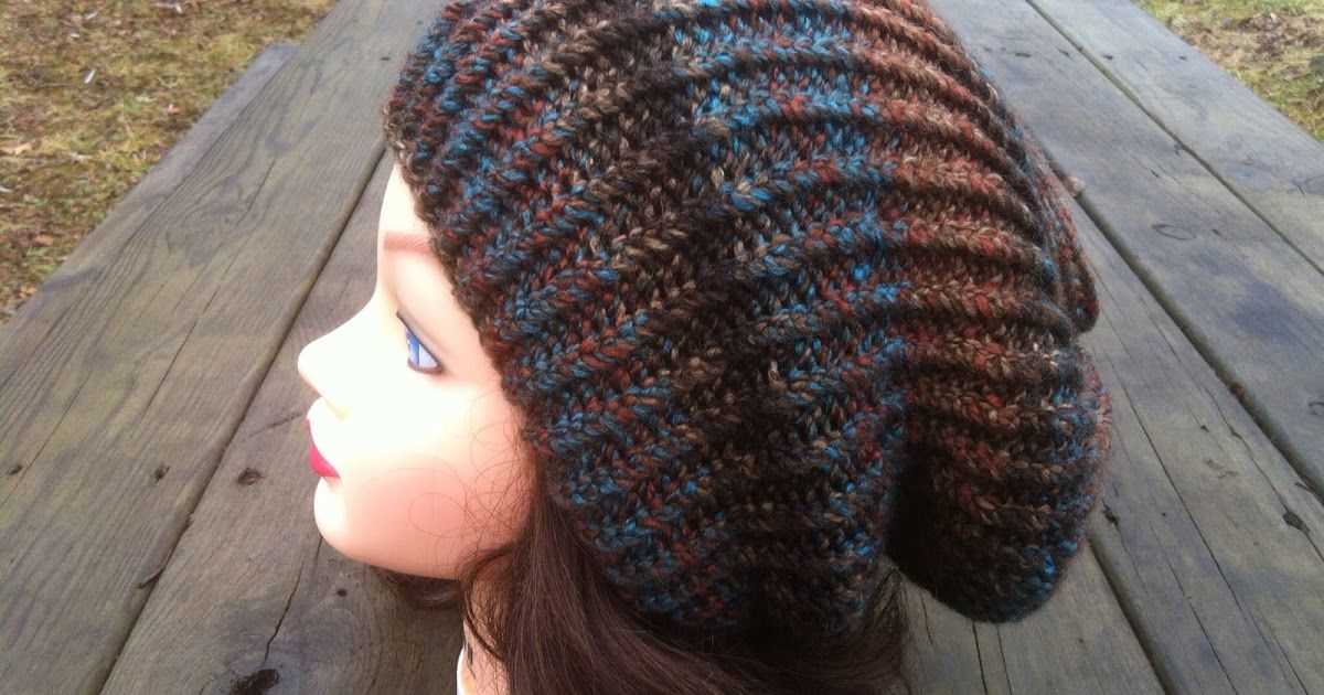 Free knit slouch hat pattern