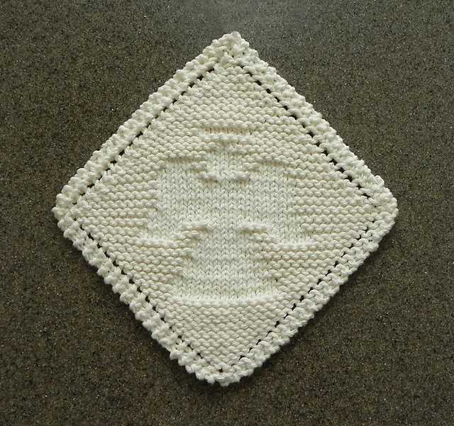 Free knitted angel dishcloth pattern
