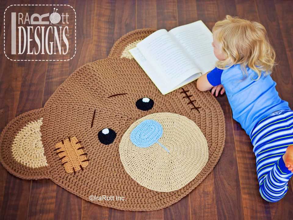 Free knitted bear rug pattern