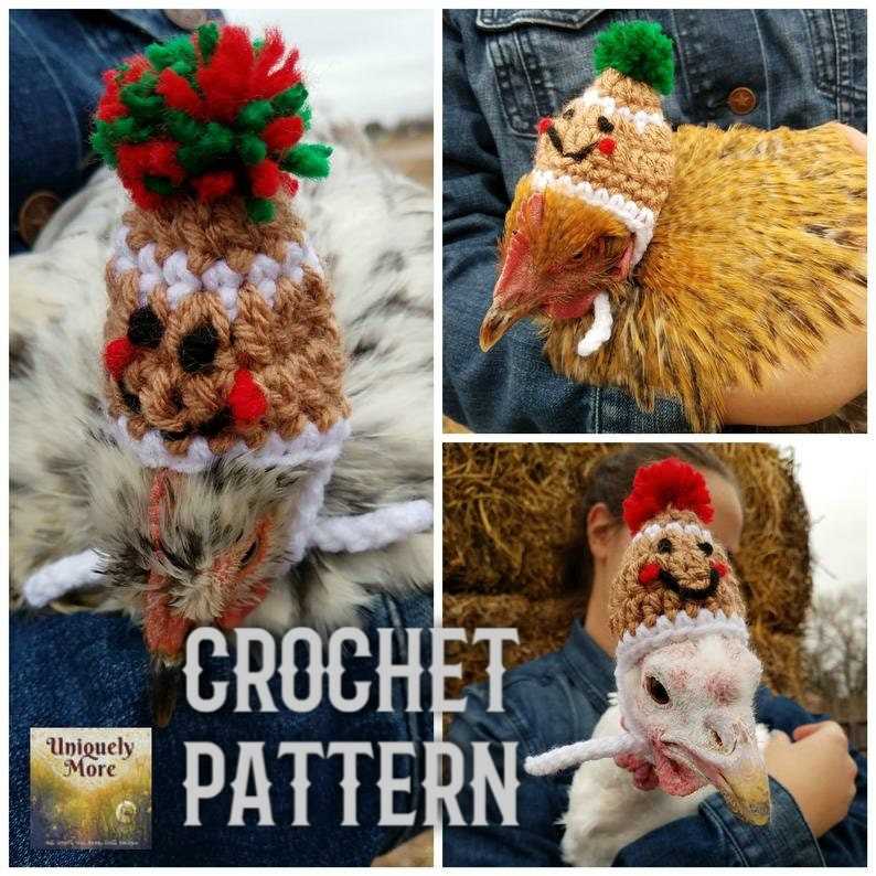 Create a cute and cozy knitted chicken hat with this free pattern! Free knitted chicken hat pattern