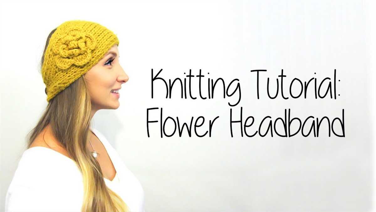 Free knitted flower headband pattern