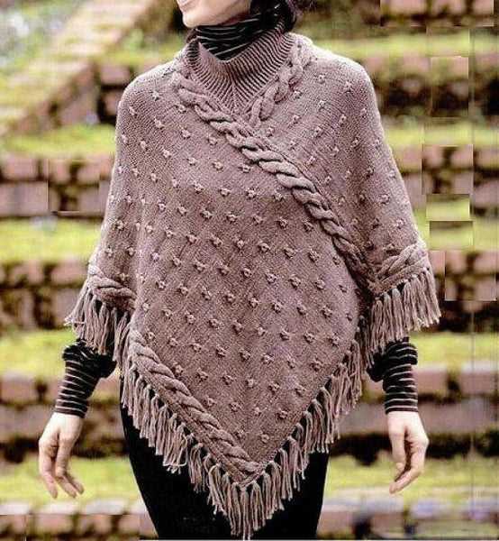 Free knitted poncho patterns for adults