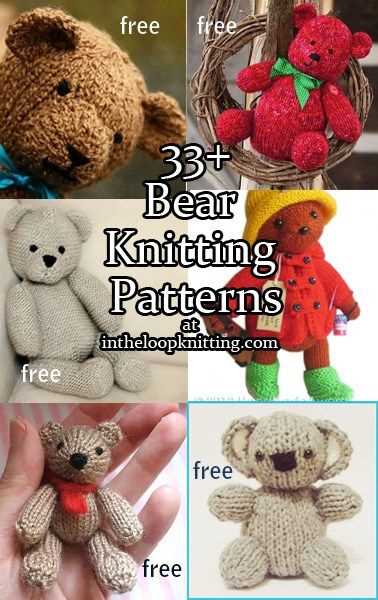 Free knitted teddy bear pattern